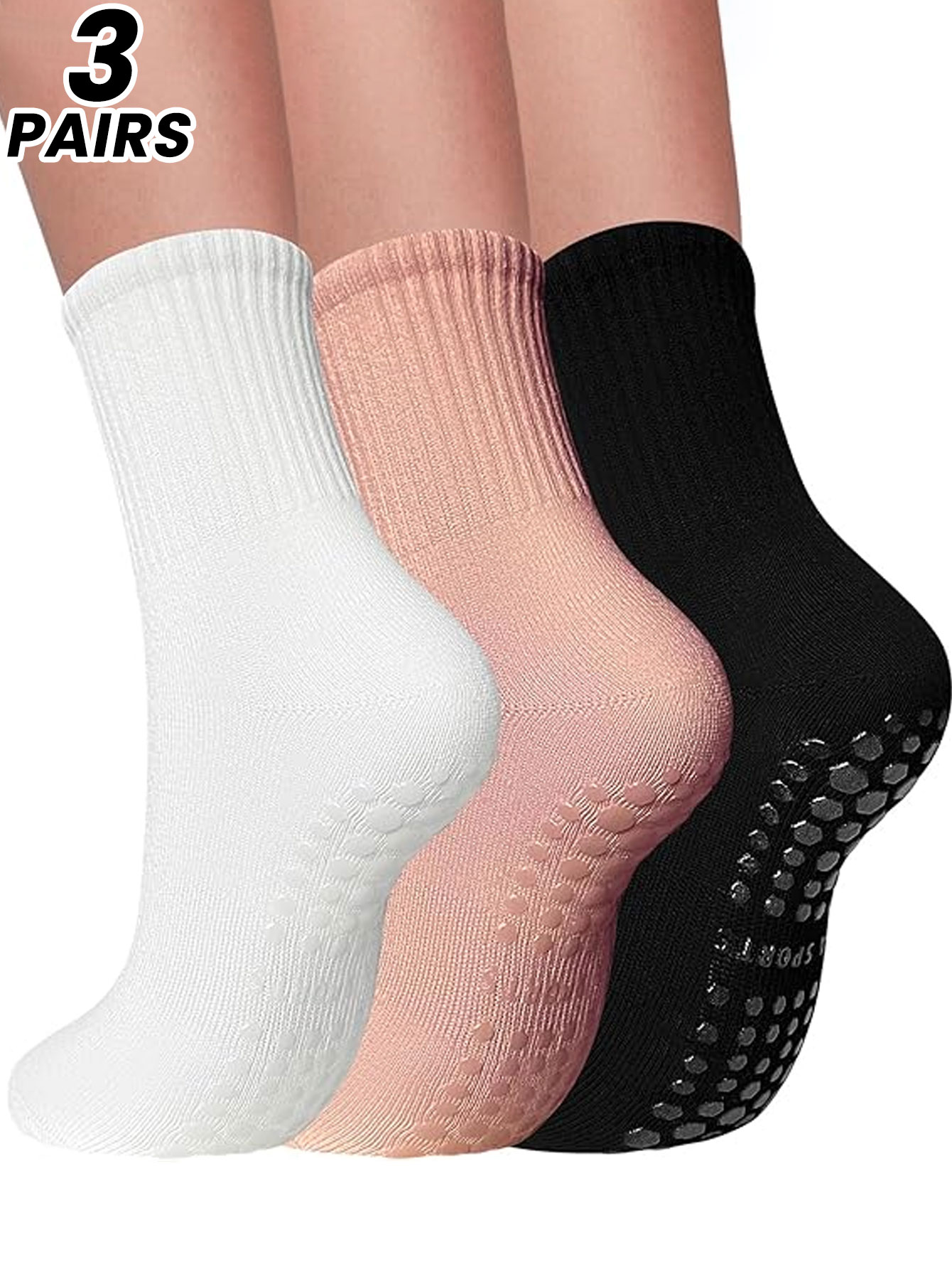 Medias Para Pilates Y Yoga - 3 paia di calzini professionali da