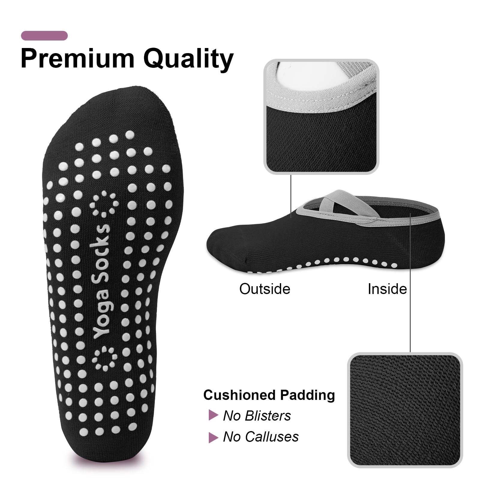 Confezione da 4 Calzini da Pil - Medias Para Pilates Y Yoga recensione e prezzo